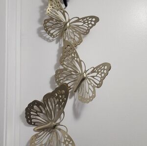Elegant Gold Butterfly Wall Decor